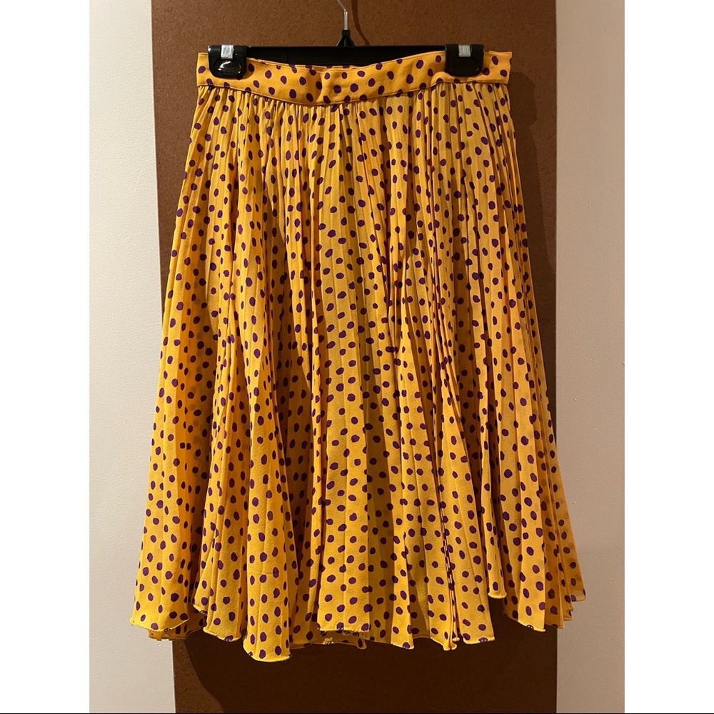 100% silk vintage Ungaro polka-dot skirt
